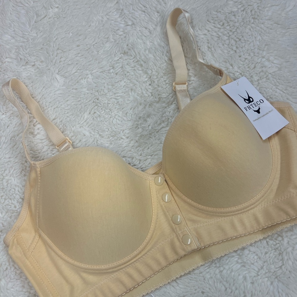 FHTECO Women Underwire Bras Push up Full-Coverage Front Close Size 34DD(E) #444